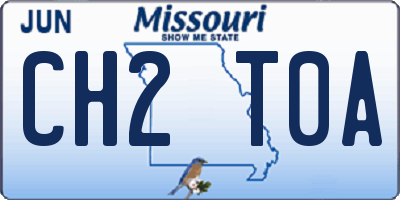 MO license plate CH2T0A