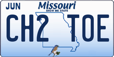 MO license plate CH2T0E