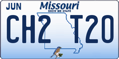 MO license plate CH2T2O