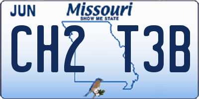 MO license plate CH2T3B
