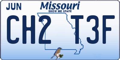 MO license plate CH2T3F