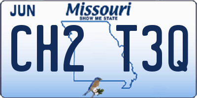 MO license plate CH2T3Q