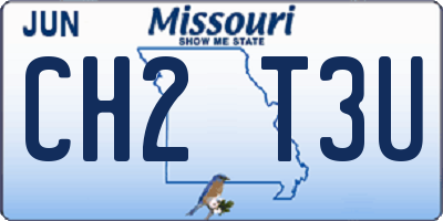 MO license plate CH2T3U