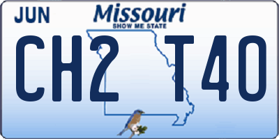 MO license plate CH2T4O