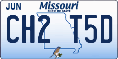 MO license plate CH2T5D