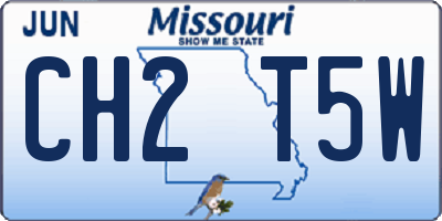 MO license plate CH2T5W