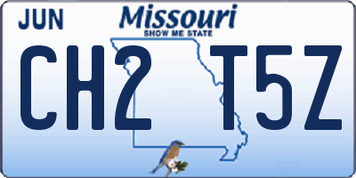 MO license plate CH2T5Z