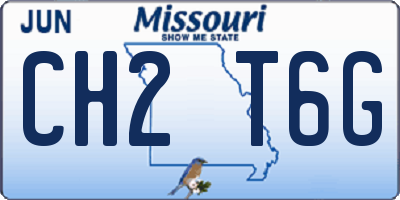 MO license plate CH2T6G