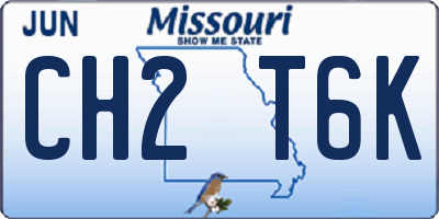 MO license plate CH2T6K