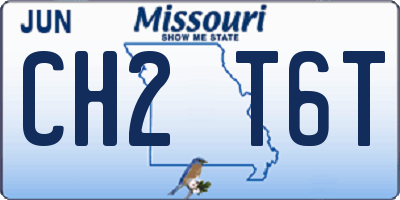MO license plate CH2T6T