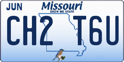 MO license plate CH2T6U
