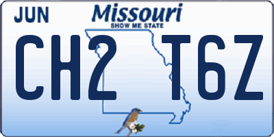 MO license plate CH2T6Z