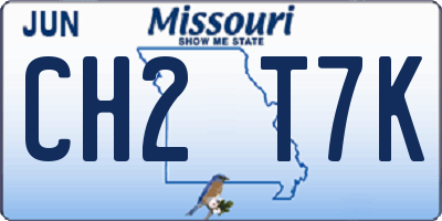 MO license plate CH2T7K
