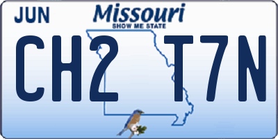 MO license plate CH2T7N