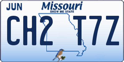 MO license plate CH2T7Z