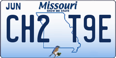 MO license plate CH2T9E