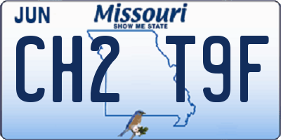 MO license plate CH2T9F
