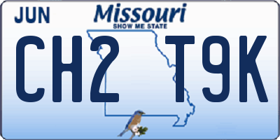 MO license plate CH2T9K