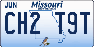 MO license plate CH2T9T