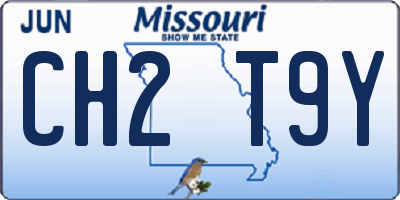 MO license plate CH2T9Y