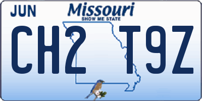 MO license plate CH2T9Z