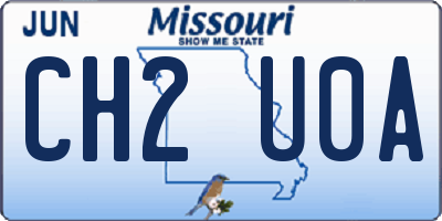 MO license plate CH2U0A