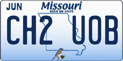 MO license plate CH2U0B