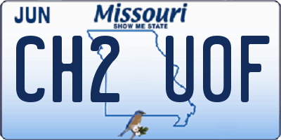 MO license plate CH2U0F