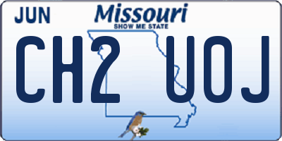 MO license plate CH2U0J