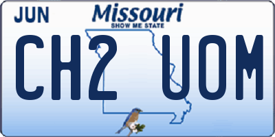 MO license plate CH2U0M