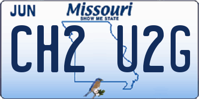 MO license plate CH2U2G