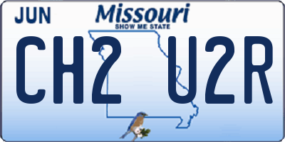 MO license plate CH2U2R