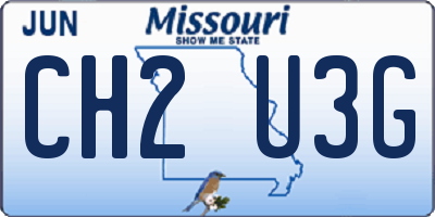 MO license plate CH2U3G