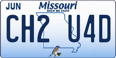 MO license plate CH2U4D