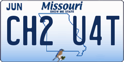 MO license plate CH2U4T