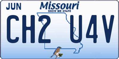 MO license plate CH2U4V