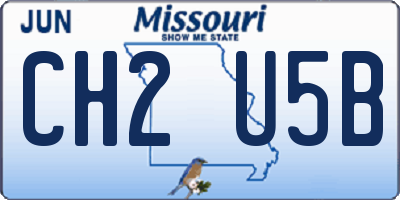 MO license plate CH2U5B