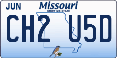 MO license plate CH2U5D