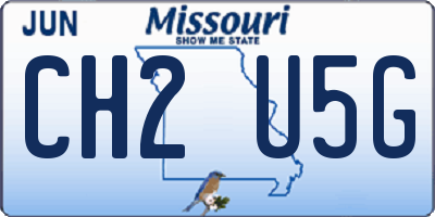 MO license plate CH2U5G