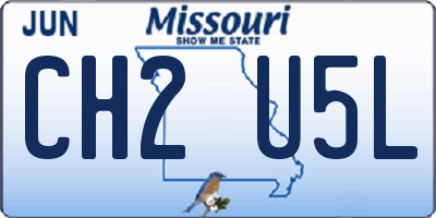 MO license plate CH2U5L