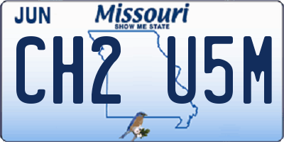MO license plate CH2U5M