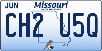 MO license plate CH2U5Q