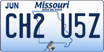 MO license plate CH2U5Z