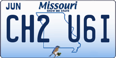 MO license plate CH2U6I