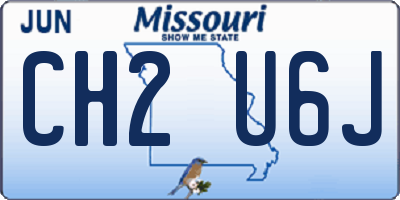 MO license plate CH2U6J