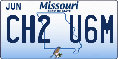 MO license plate CH2U6M