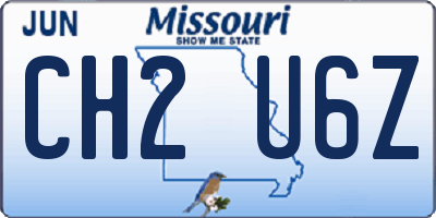 MO license plate CH2U6Z