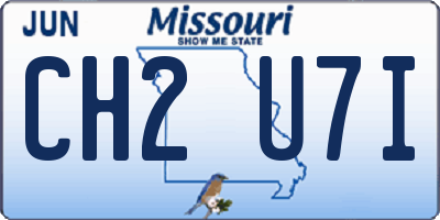 MO license plate CH2U7I