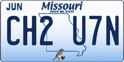 MO license plate CH2U7N
