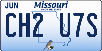 MO license plate CH2U7S